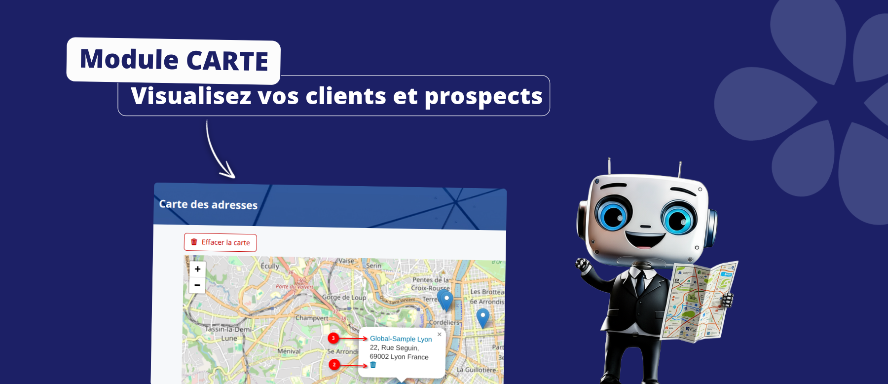 Module CARTE : Visualisez vos clients et prospects